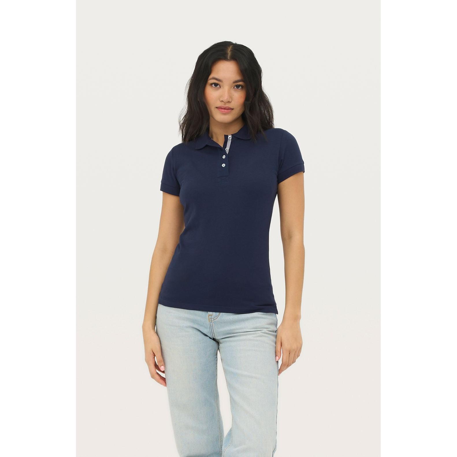 Polo de Manga Corta Bicolor para Mujer SOL'S PORTLAND WOMEN