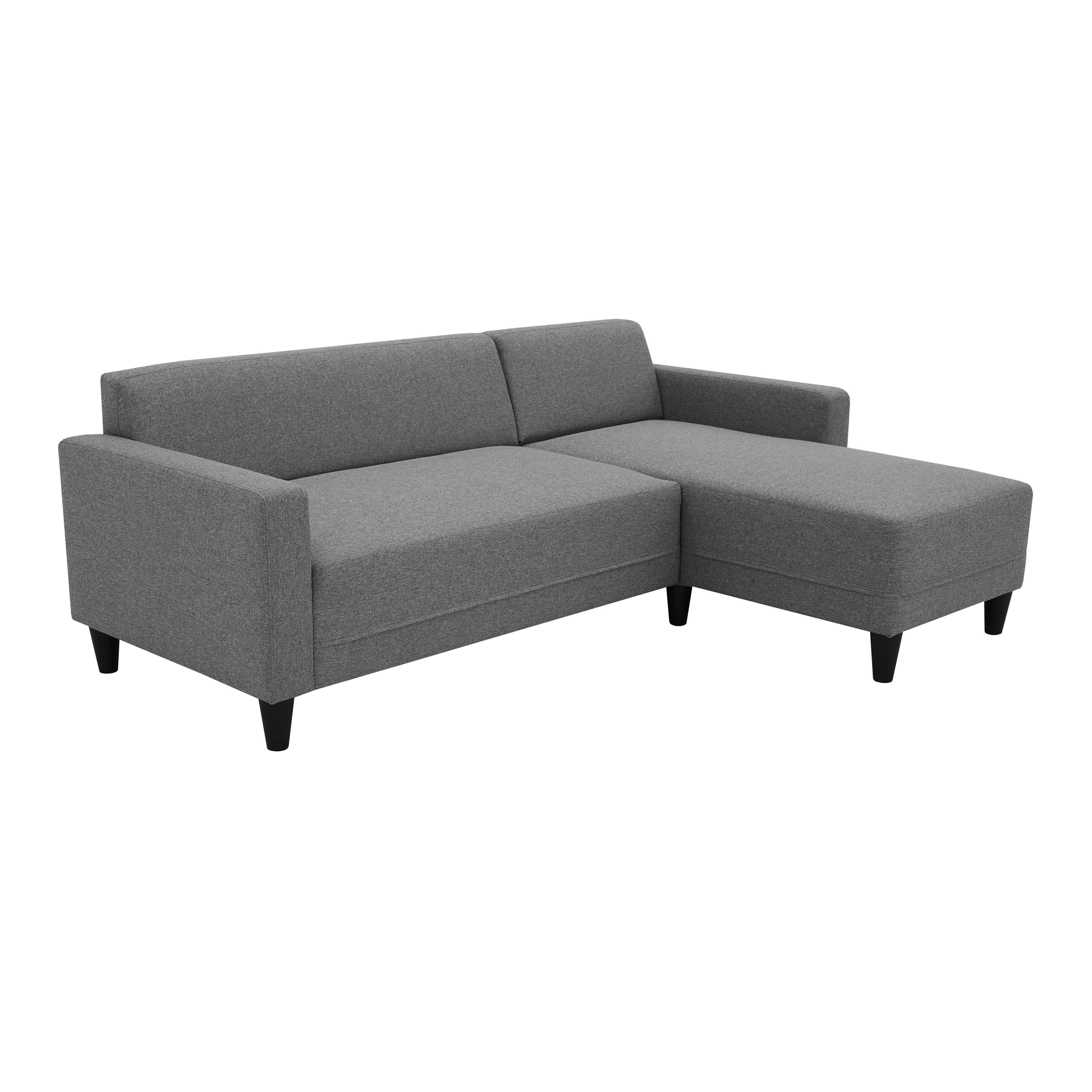 Miroytengo Sofá Chaise Longue Bob Reversible Sawana Color Gris Antracita 197 cm