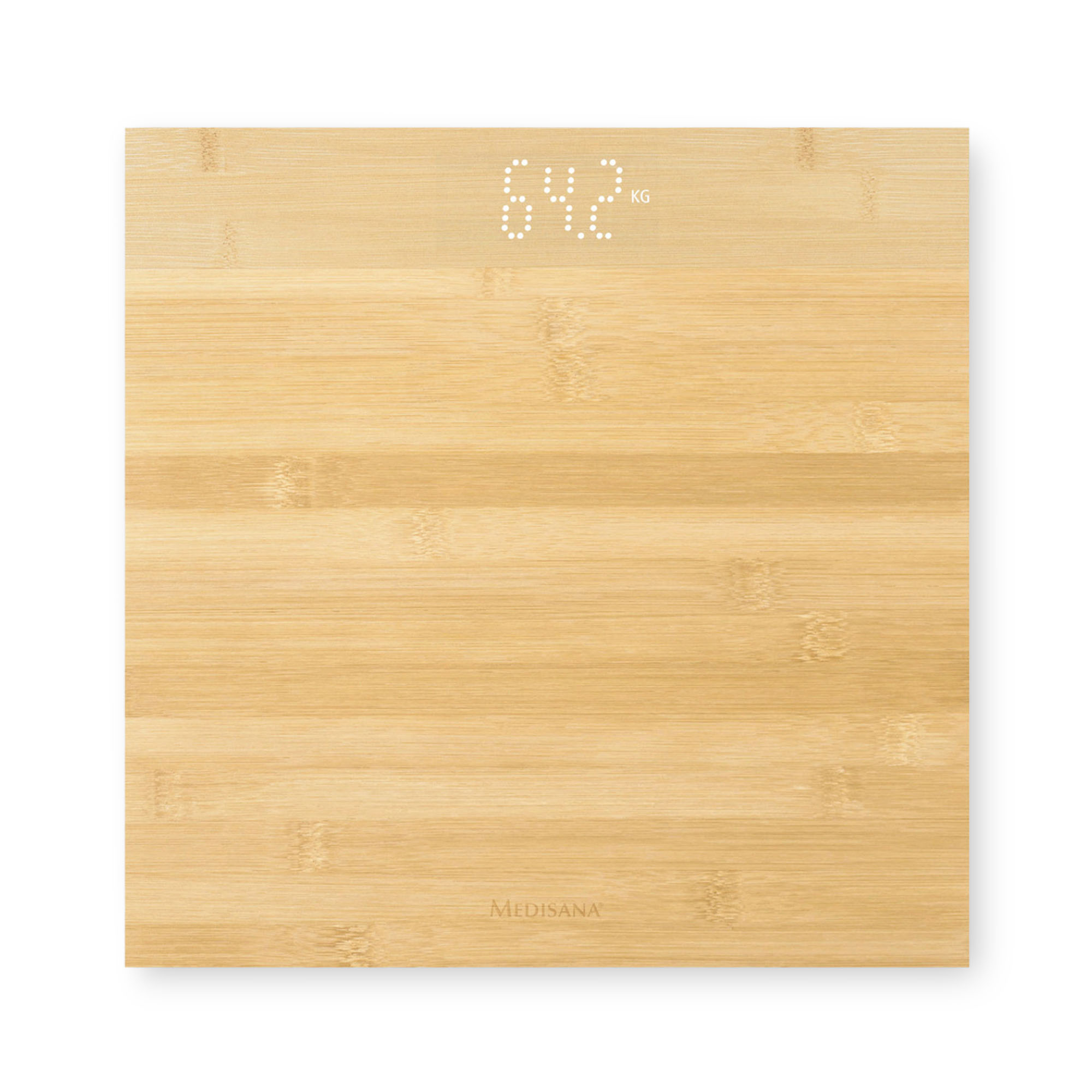 medisana PS 440 | báscula personal de bambú con pantalla LED invisible y alta precisión