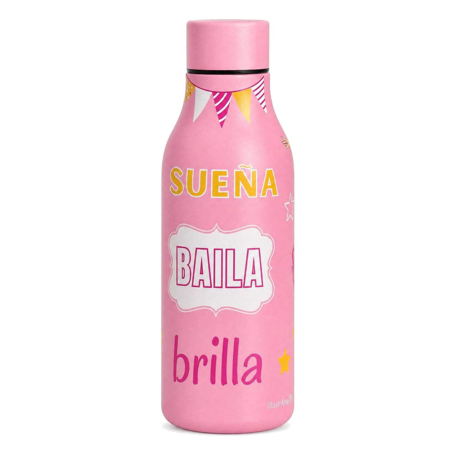 illustrArte Botella Térmica Bailarina 500 ml, Acero Inoxidable