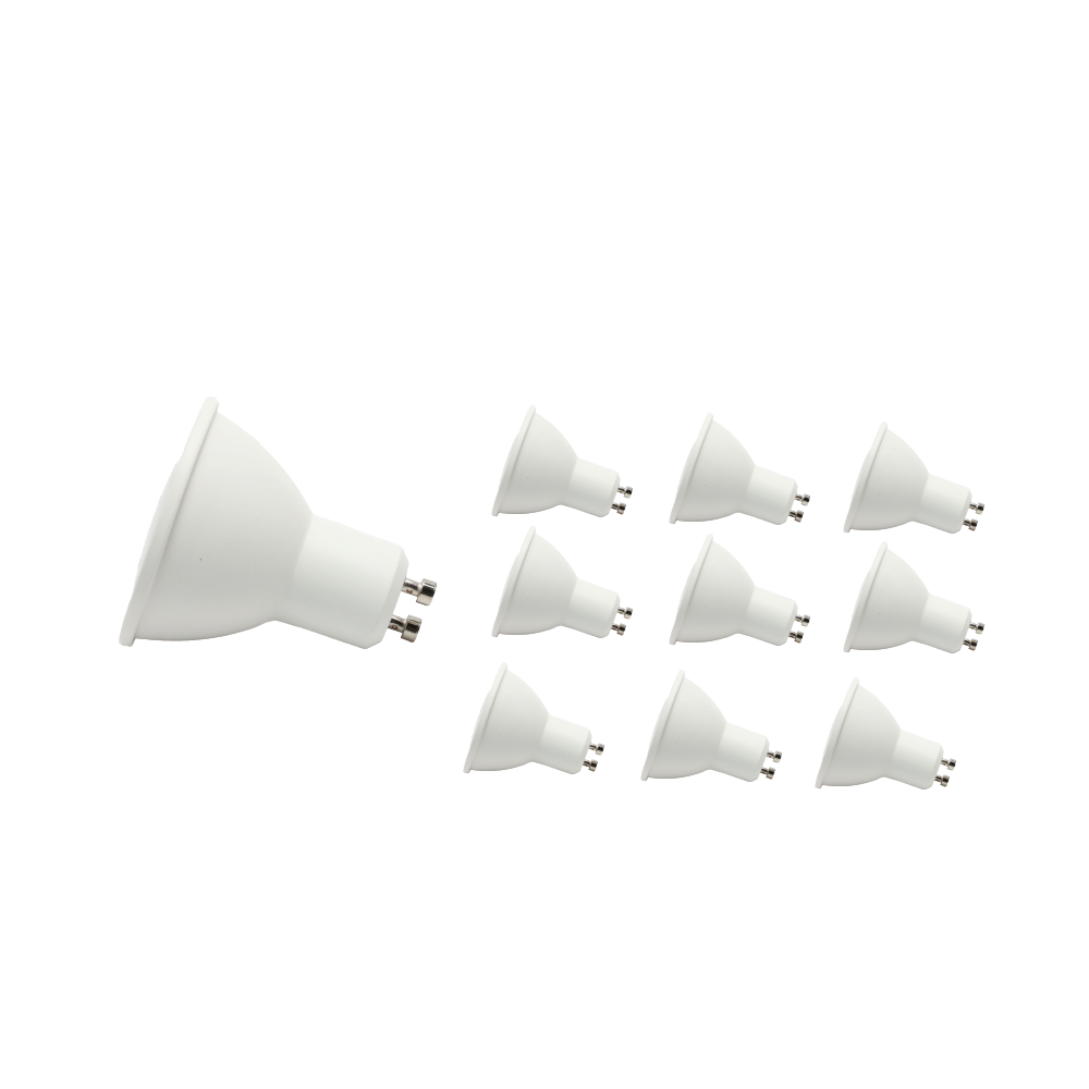 ALPINALUZ  Pack de 10  Bombillas LED GU10 7W 120º SMD2835 770lm  220V No Flicker/Parpadeo
