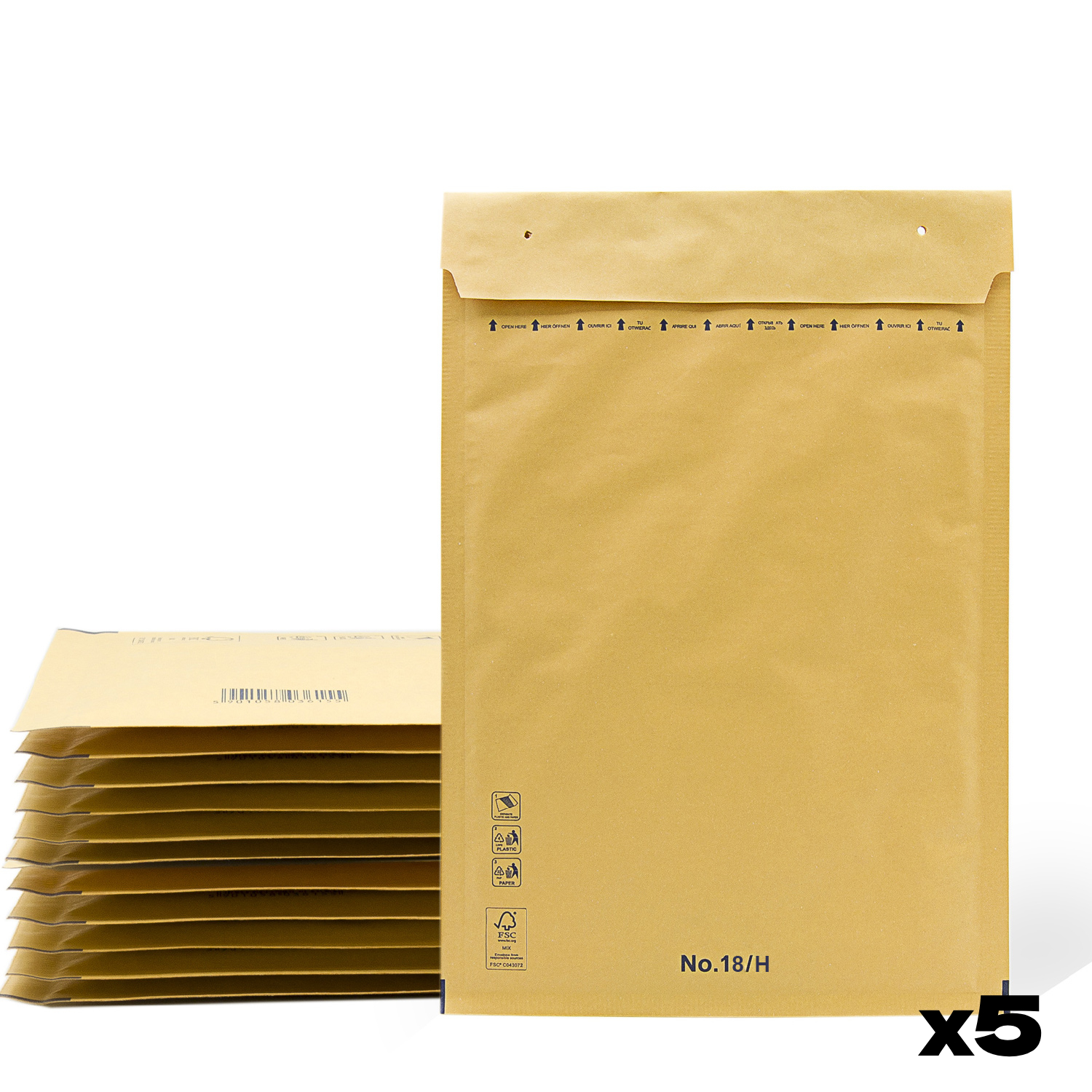 Sobres Acolchados, Sobres de Burbujas, Sobres Acolchados de Burbujas Kraft con Cierre Autoadhesivo, Bolsas para Envíos de Ropa, Sobres Acolchados Kraft - SIDI