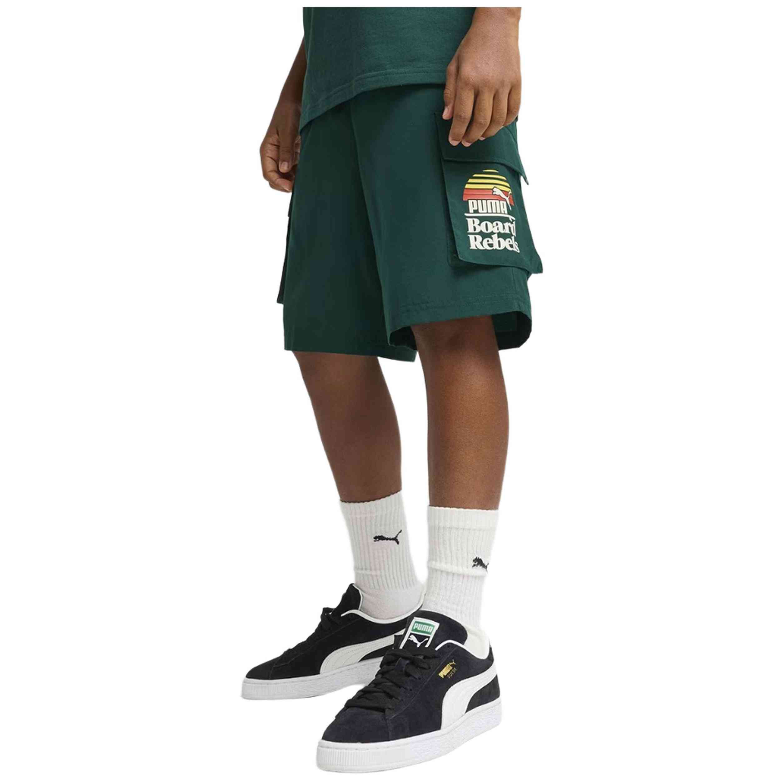 Textil Puma modelo Mid90S Cargo Chino Shorts B en color Verde