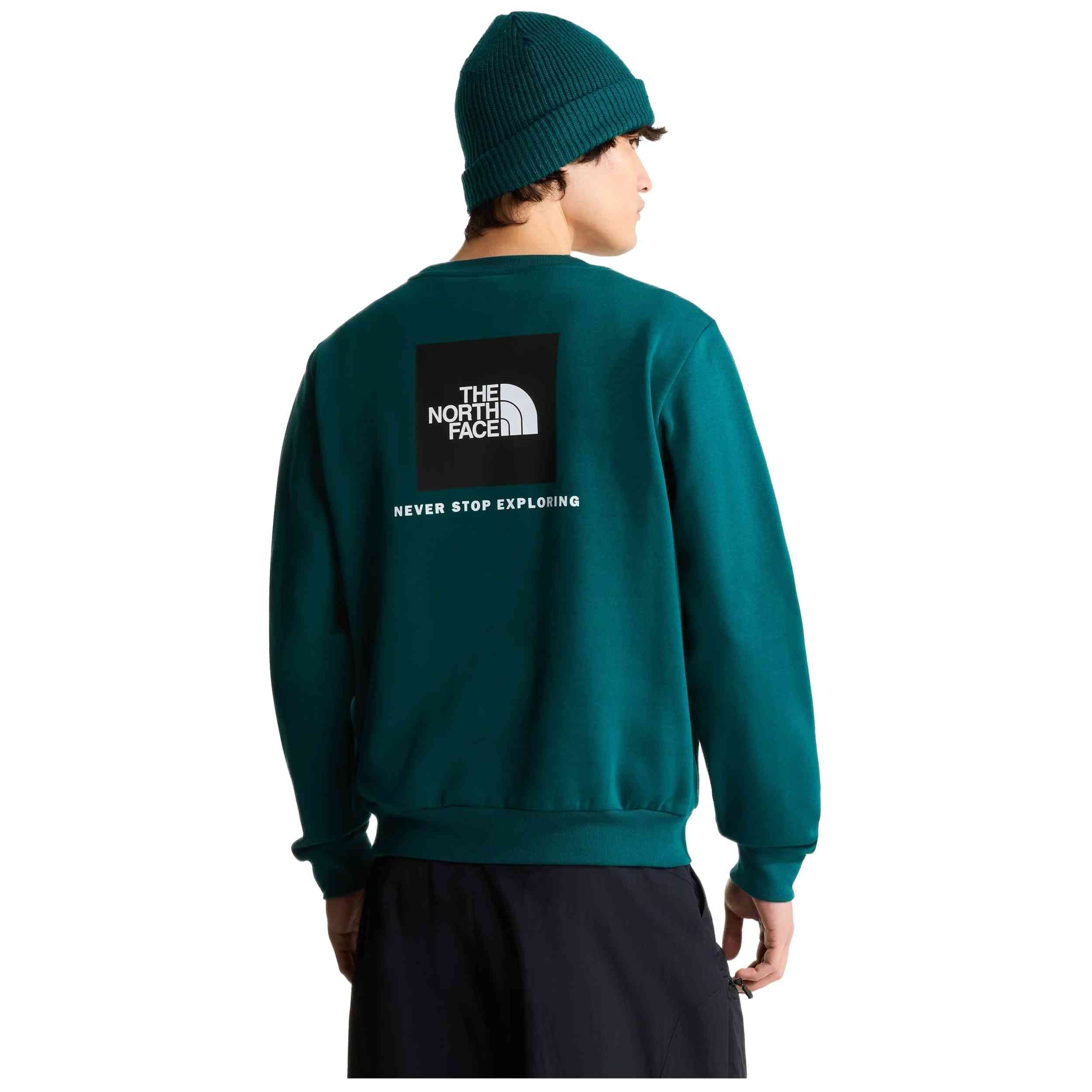 Sudadera The North Face modelo M Evolution Box Nse Regular Crew en color Verde