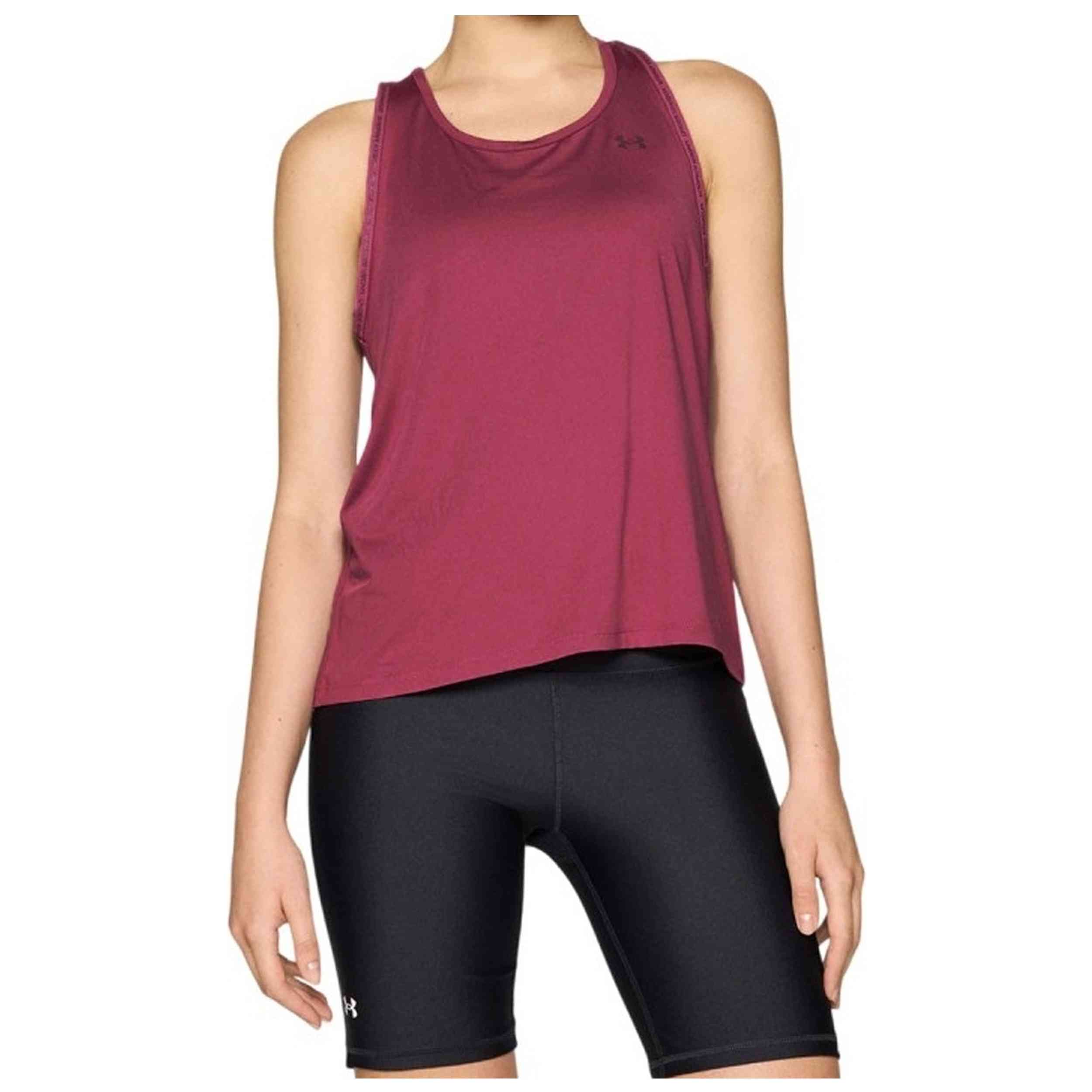 Camiseta De Tirantes Under Armour modelo UA Tech Knockout para Mujer en color Rojo