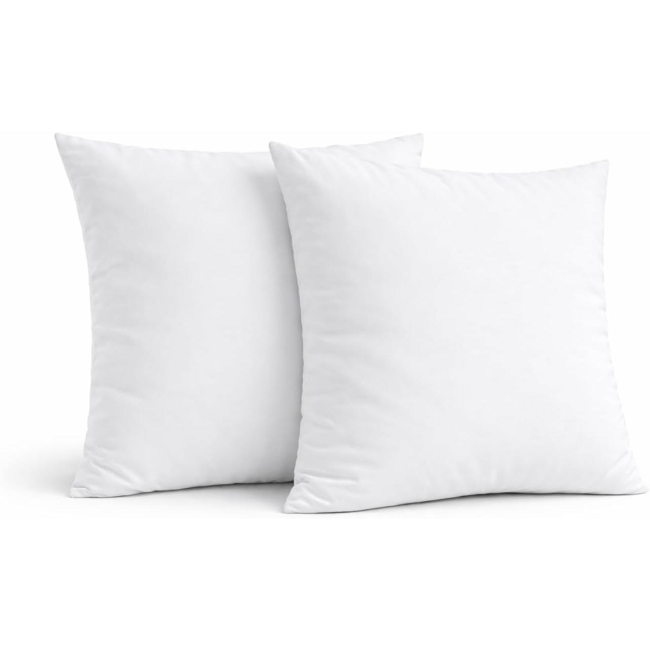 Pack de 2 Relleno de Cojín – Cojín Interior de Fibra Siliconada, Extra Mullido, Antialérgico, Lavable y Duradero para Sofá, Cama y Decoración