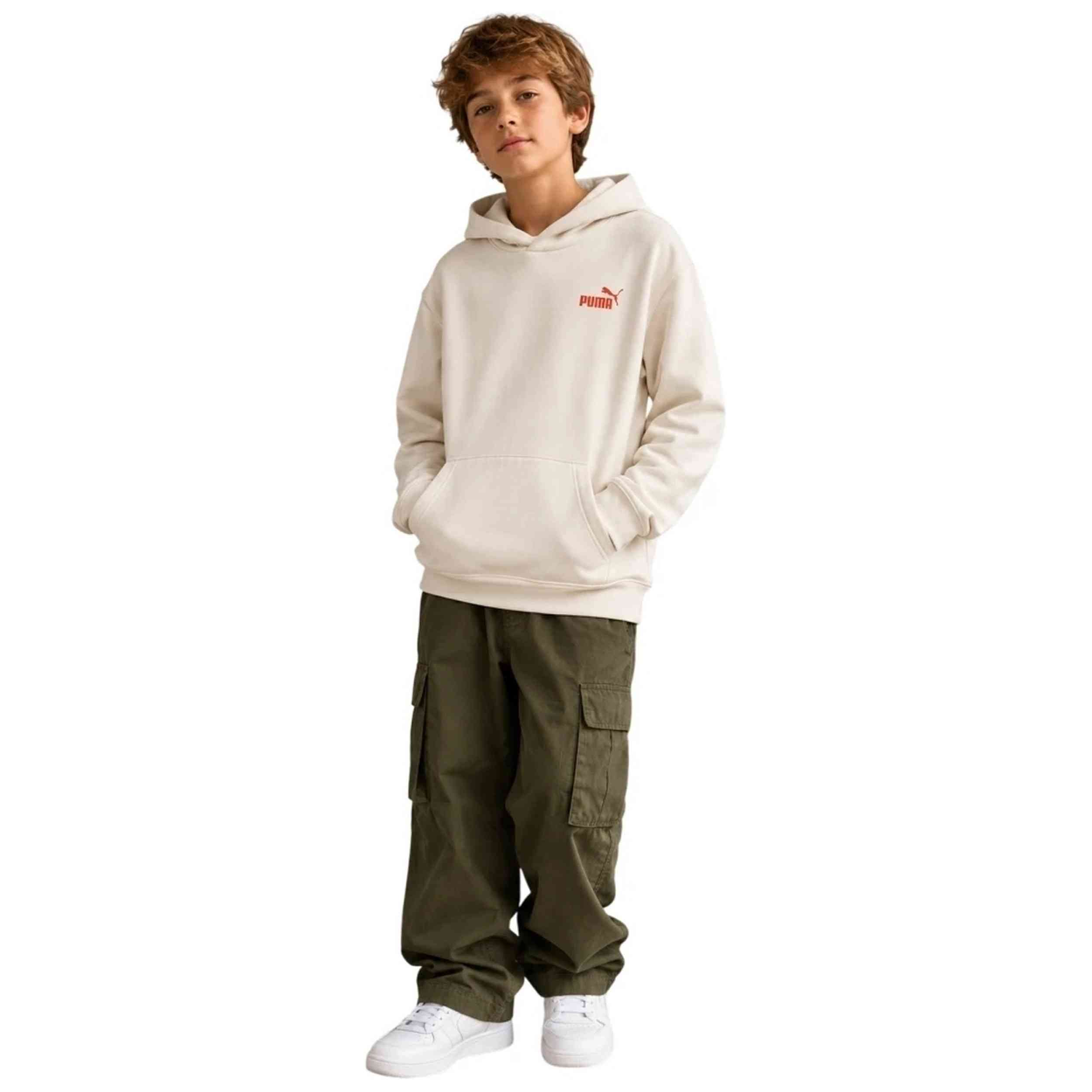 Sudadera Puma modelo Ess Logo Lab Brand B en color Beig