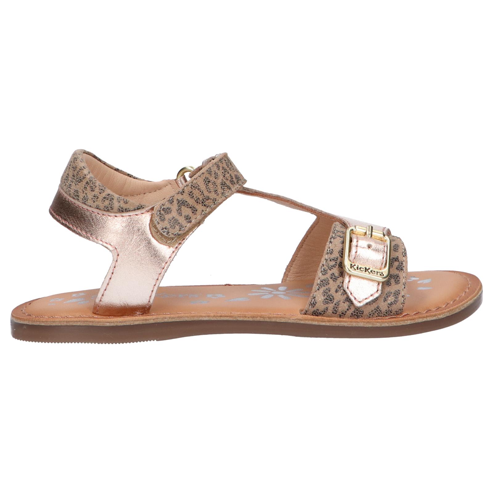 Kickers girl's sandals 784453 -10 diazz 113 beige leopard rose