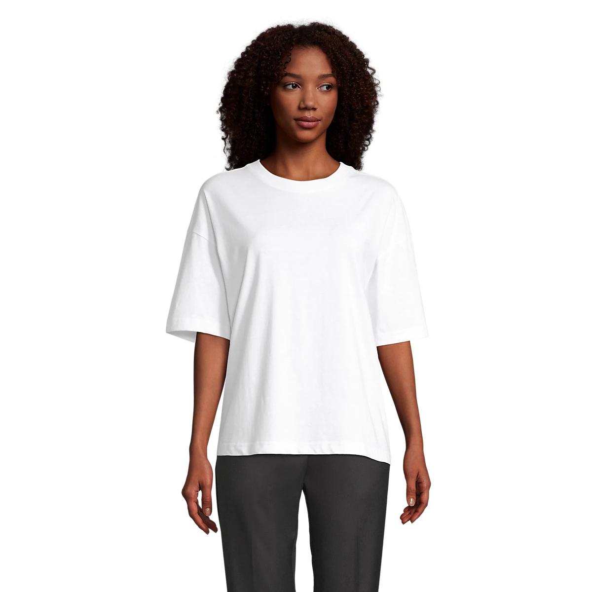 Camiseta Oversize de Manga Corta SOL'S Boxy para Mujer – Camiseta Básica Premium de Algodón, Cuello Redondo, Ajuste Holgado de Estilo Urbano Casual