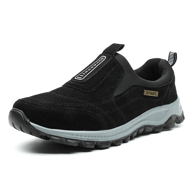 TK Nuevos Zapatos De Senderismo Para Hombres Zapatillas Casuales Slip-on Transpirables De Cuero Sintético Antideslizantes Para Caminar