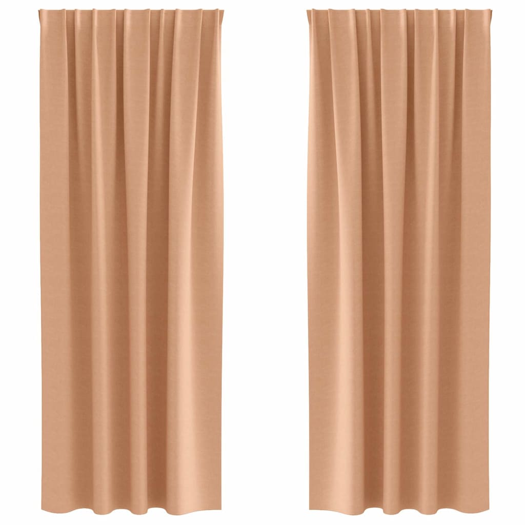 vidaXL Cortinas Opacas con Anillas 2 pcs 225 x 140 cm Poliéster