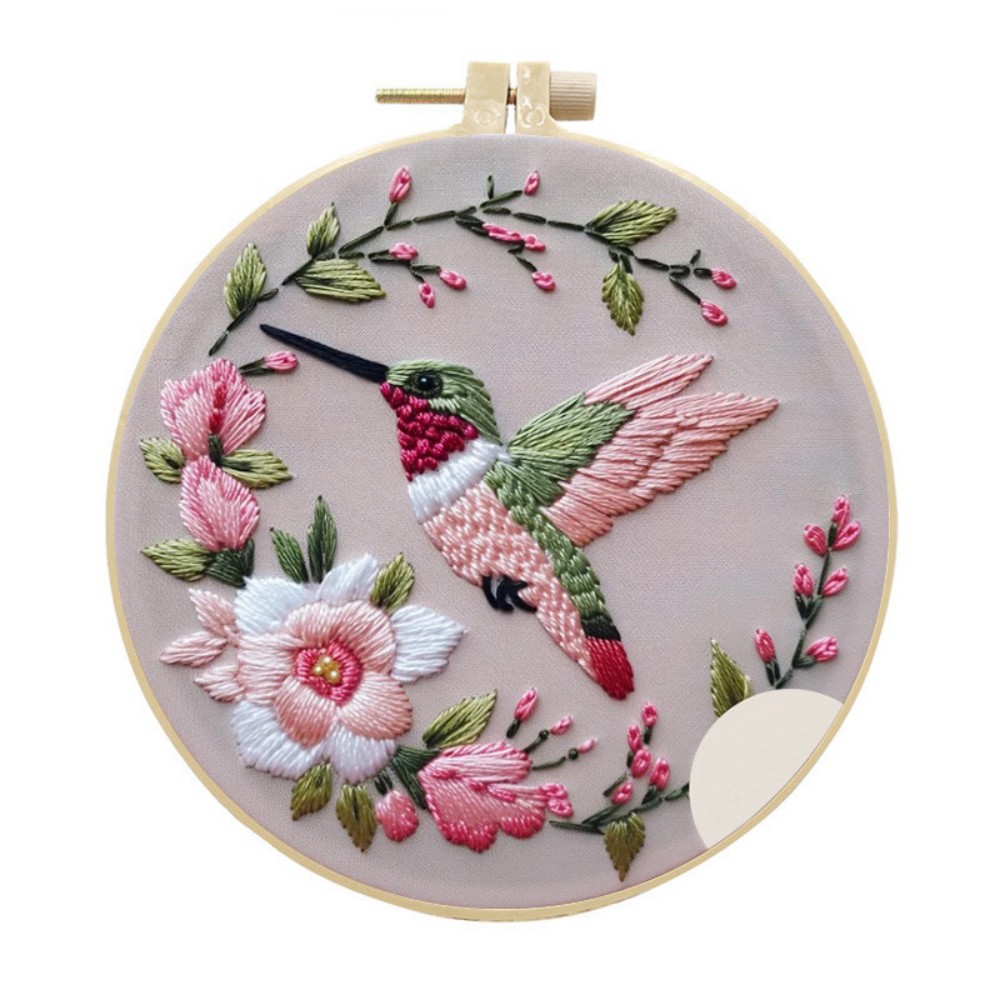 TK Nueva Bordado De Pato Animal Con Patrón De Flor DIY Punto De Cruz Para Adultos Principiantes Con Anillo Incluido Material De Algodón