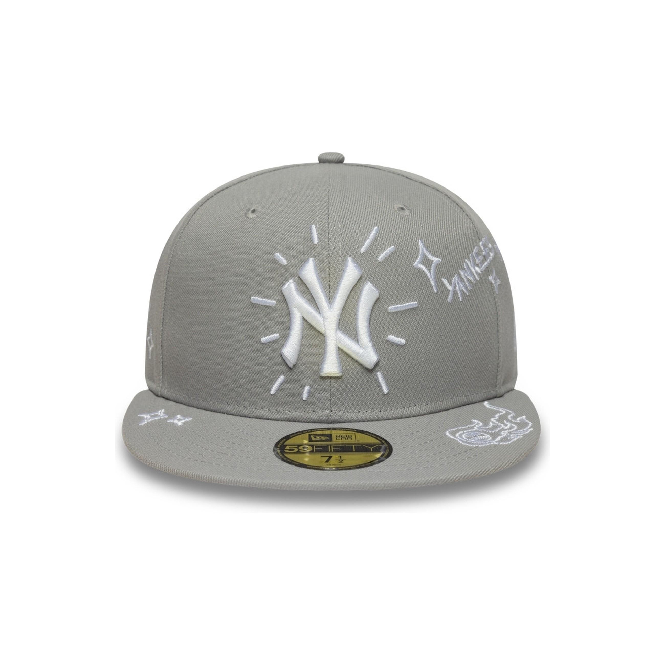 GORRA NEW ERA GRIS YANKEES MLB SCRIBBLE 59FIFTY NEYYAN