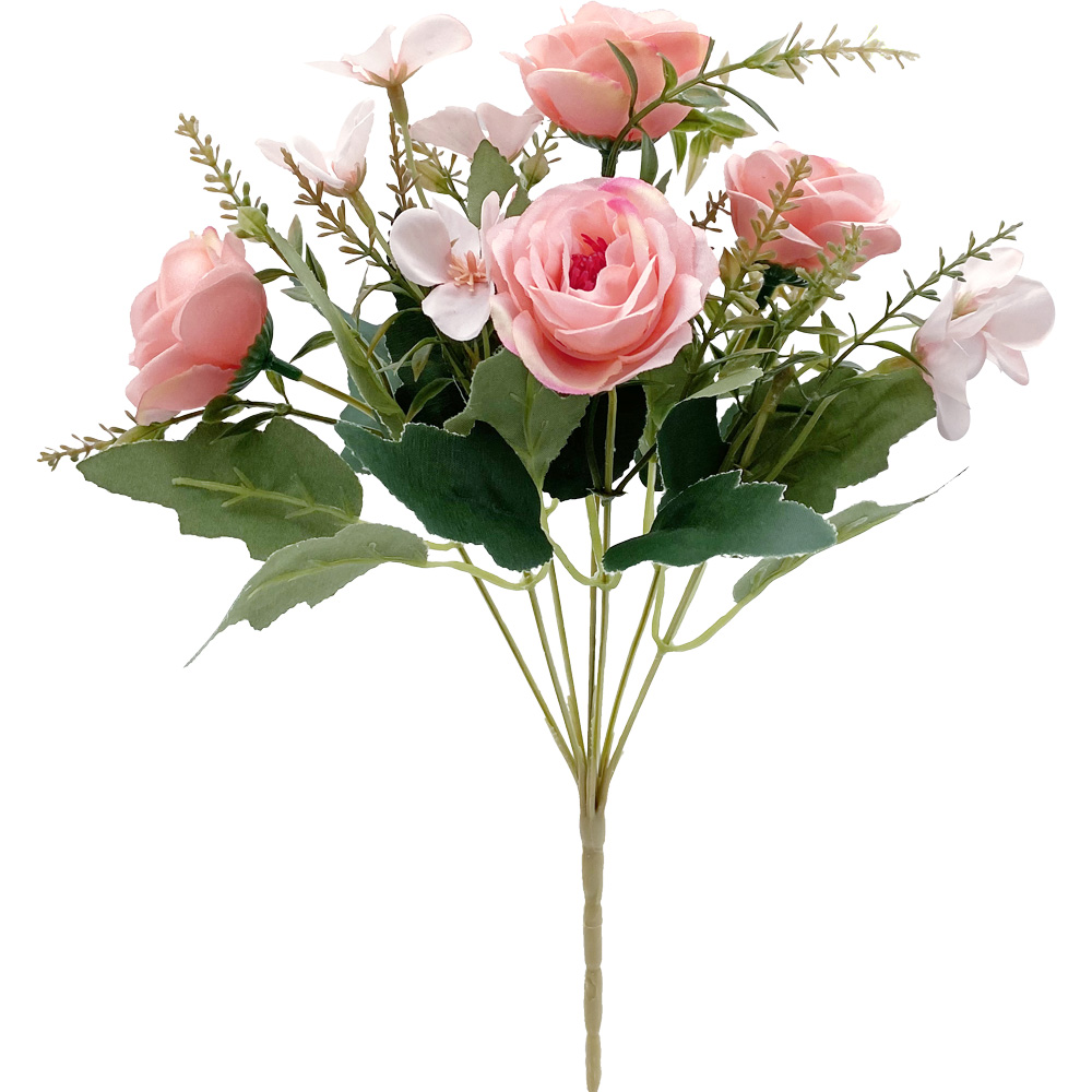 Poenia Arte Floral - Ramo de Rosas Artificiales - Decoración Duradera - Variedad de Colores - 30cm - 3pcs