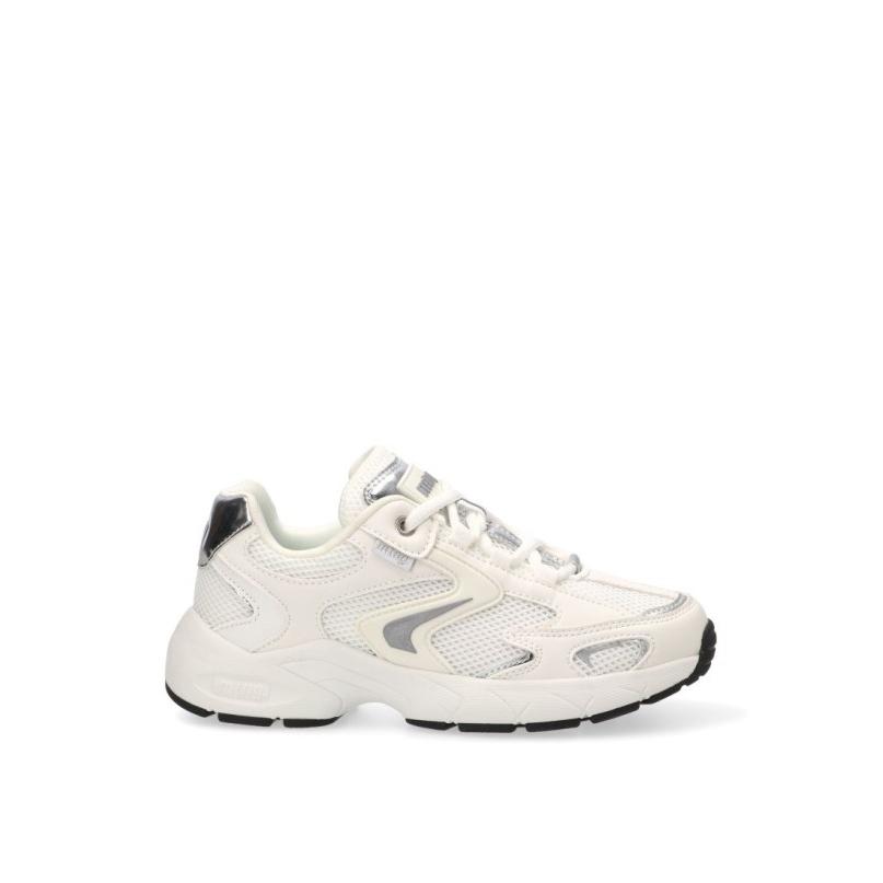 Zapatillas Casual Mustang - Mujer - Suela Plana - Modelo 60831 - Color Blanco
