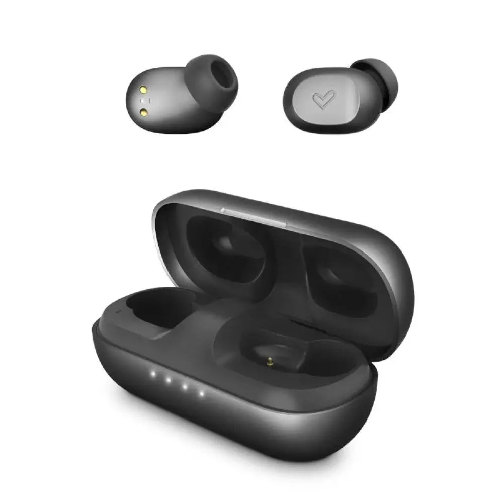 Energy Sistem - Auriculares True Wireless Urban 3 Graphite con Bluetooth 5.1, 25 h de autonomía total, carga inalámbrica Qi y asistente de voz integrado para gaming y uso diario