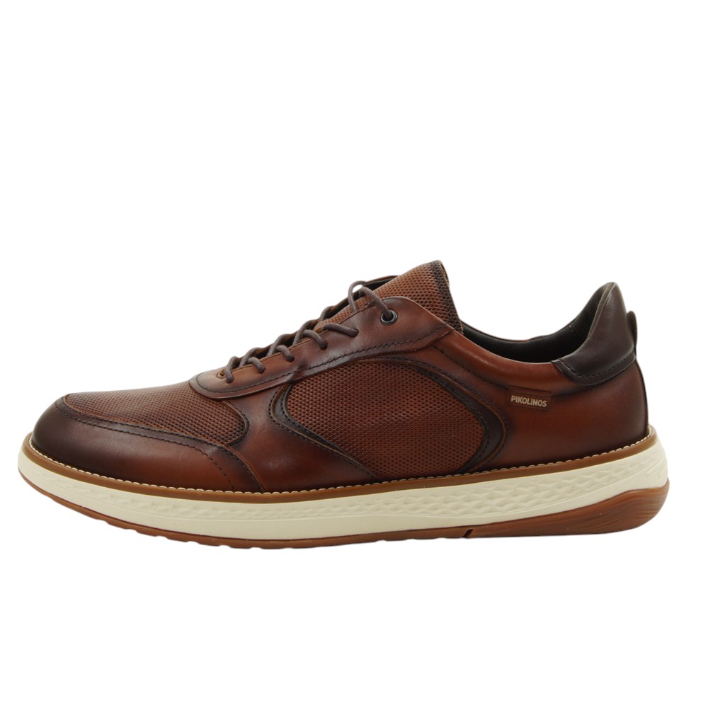 Pikolinos mod. 6035 zapato casual para hombre en piel natural, cordones