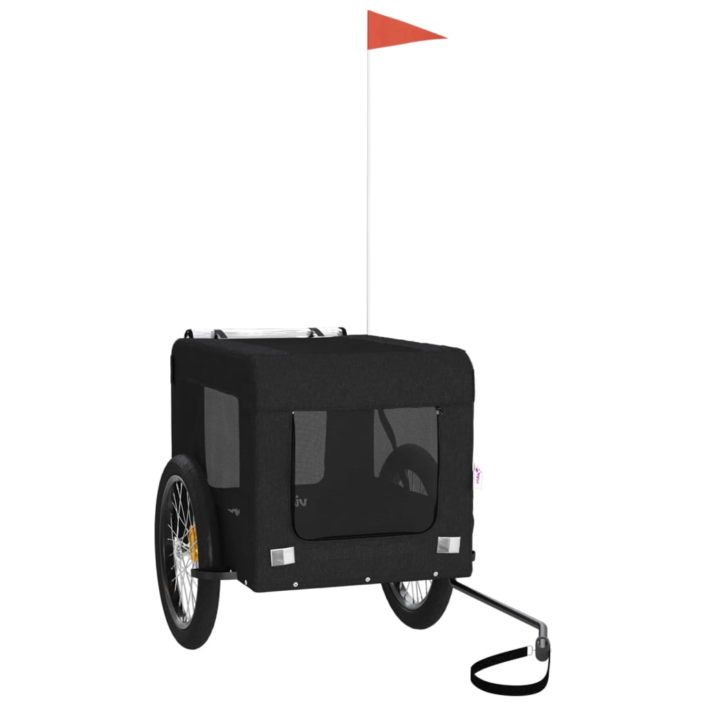 vidaXL Remolque de bicicleta mascotas hierro tela Oxford 68.5 x 135 x 73.5 cm Multicolor