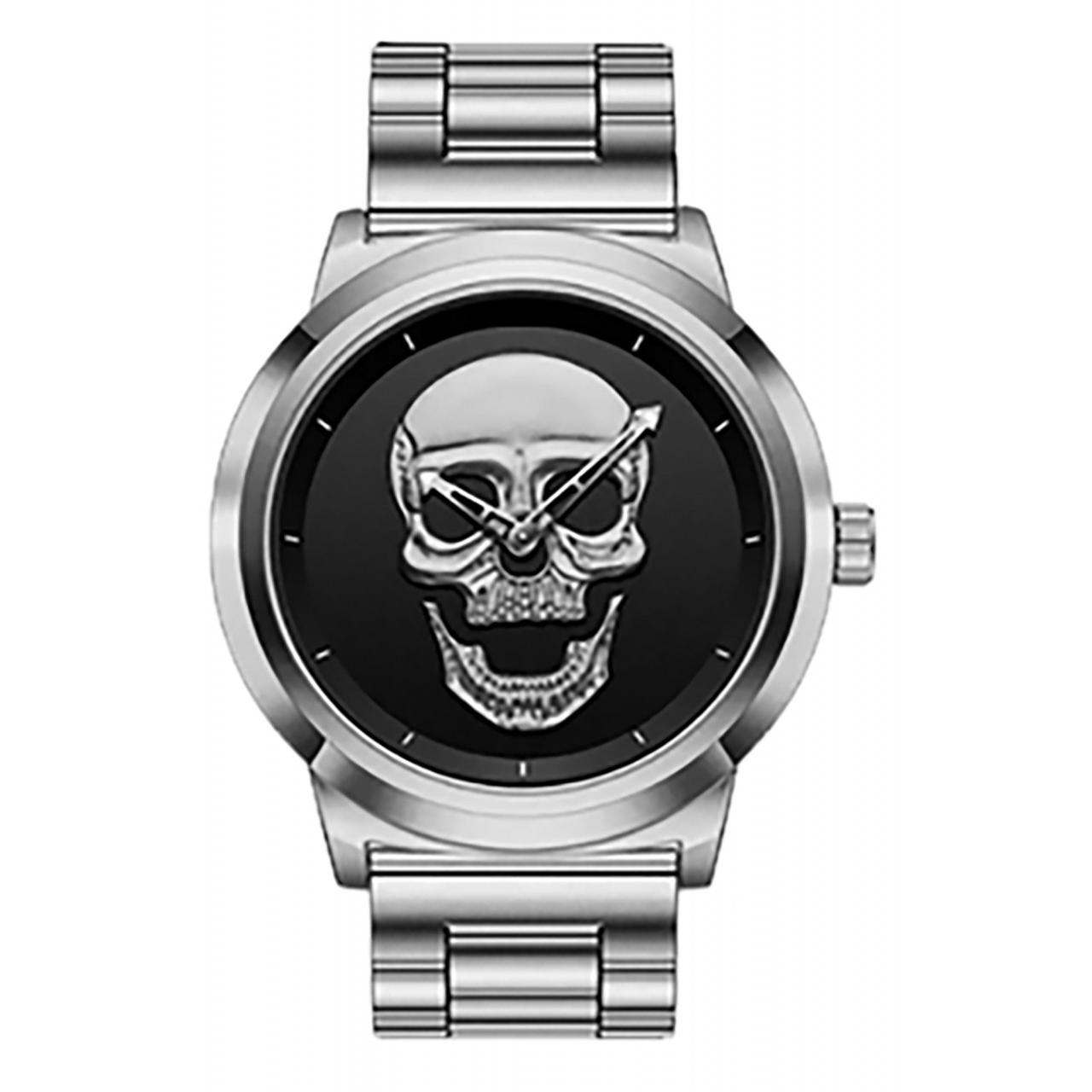 Reloj Raptor ® Hombre Jano Prateado/Preto com Pulsera em Aço Inoxidável