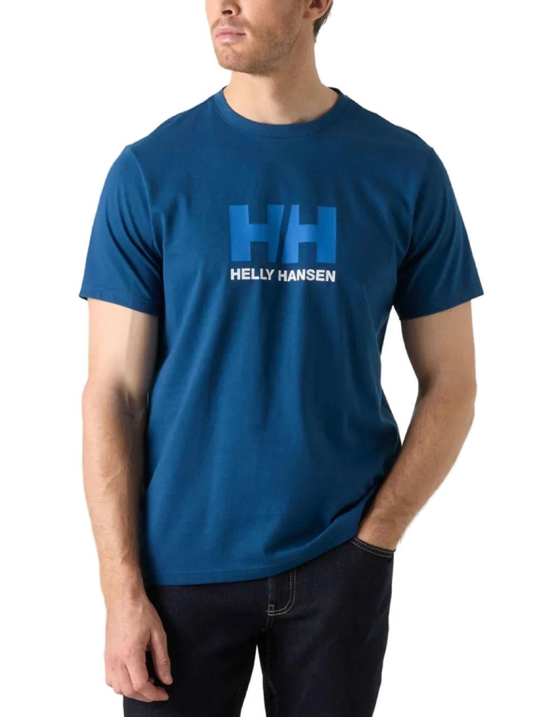 Camiseta Helly Hansen Logo azul manga corta para hombre