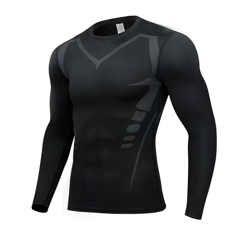 TK Camiseta De Running Para Hombre Camiseta Deportiva De Fitness Secado Rápido T-Shirt De Entrenamiento Térmica Camiseta De Gimnasio