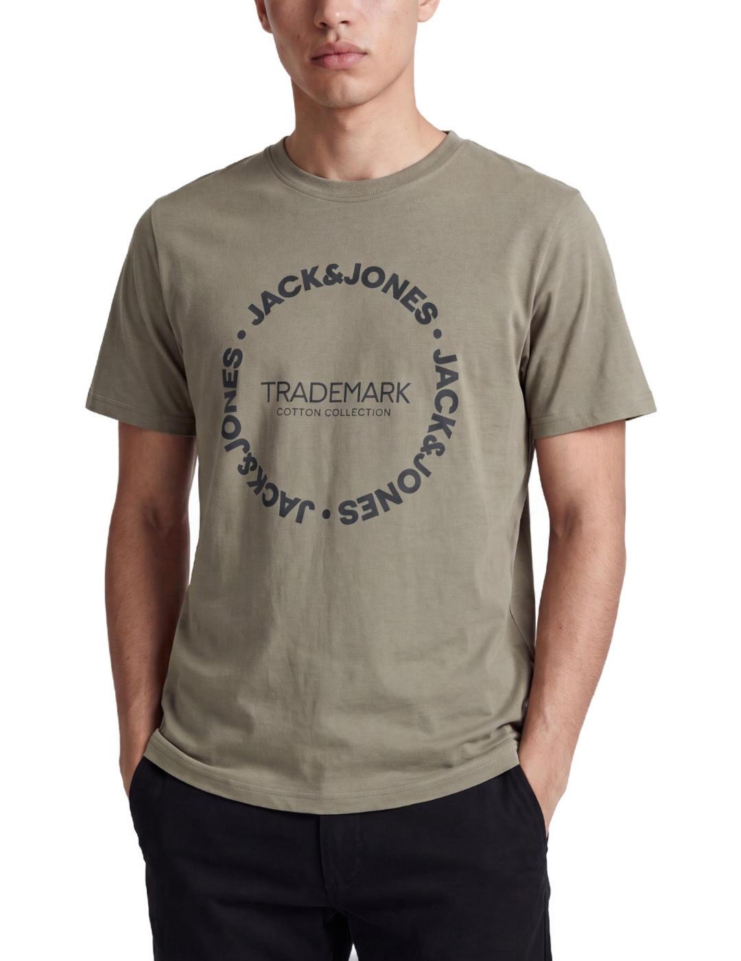 Camiseta Jack&Jones Benson verde manga corta para hombre