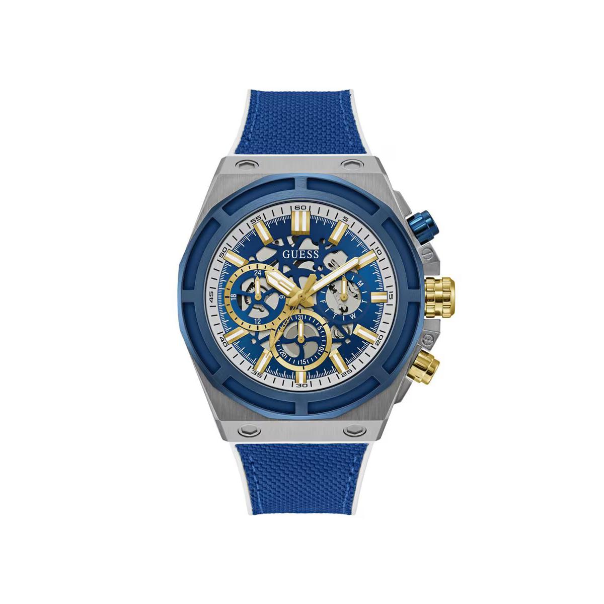 Guess Reloj Hombre Analogico Cuarzo con Correa de Silicona GW0713G1