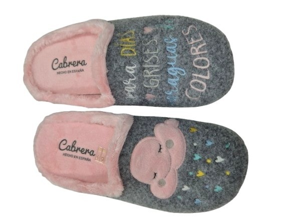 Ralfis by Cabrera - Zapatillas de casa para niñas modelo Ralfis 3208, cómodas y ligeras para uso diario en interior, color gris, ideal para niños de 4 a 10 años