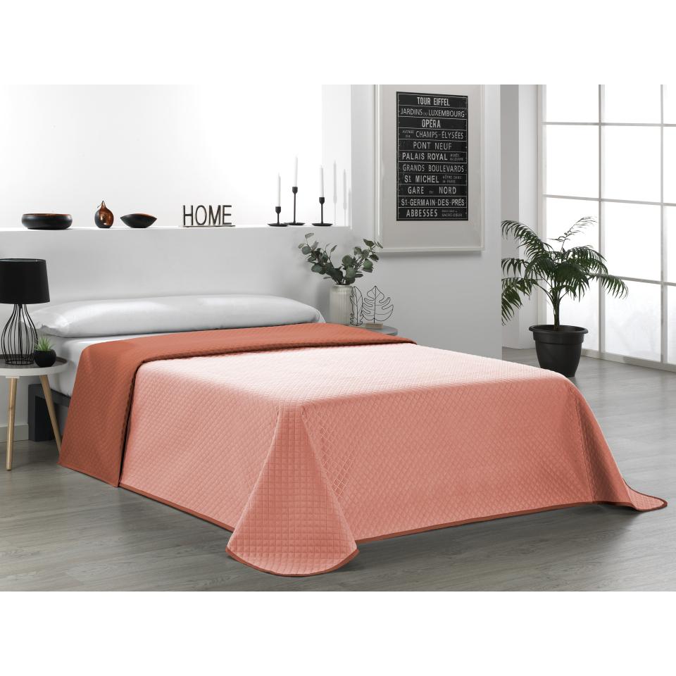 VALENTIA HOME Colcha Bouti Reversible Bicolor Rombo | Cama 90/105/135/150/180 CM | Ideal Todas Estaciones