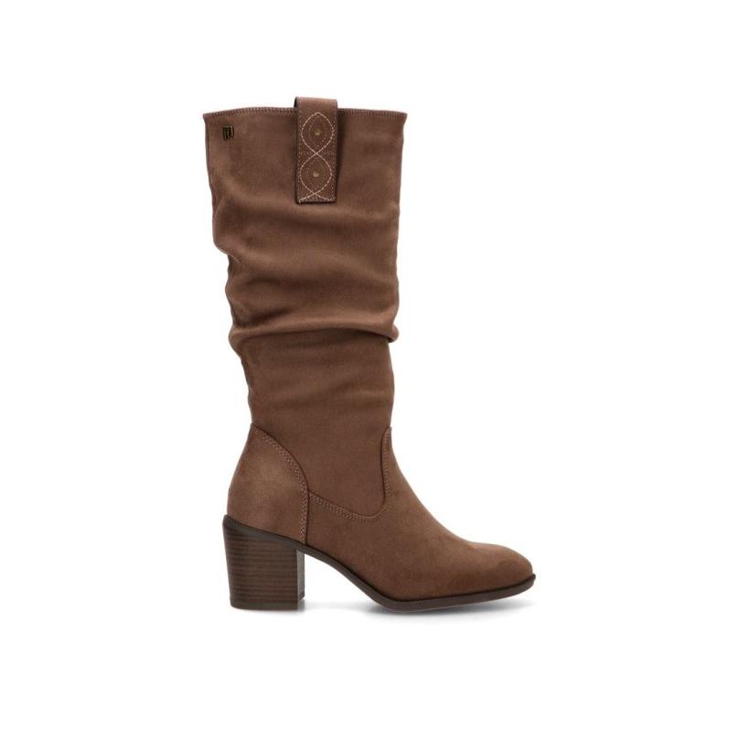 Bota Mustang - Mujer - Tacón Medio - Modelo 56250 - Color Taupe
