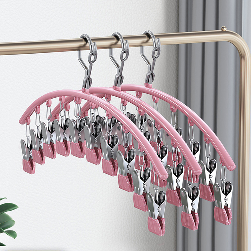 TK Rack De Secado De Ropa De Acero Inoxidable Con 10 Clips Soporte Para Calzoncillos Calcetines Impermeable Para Baño Y Balcones