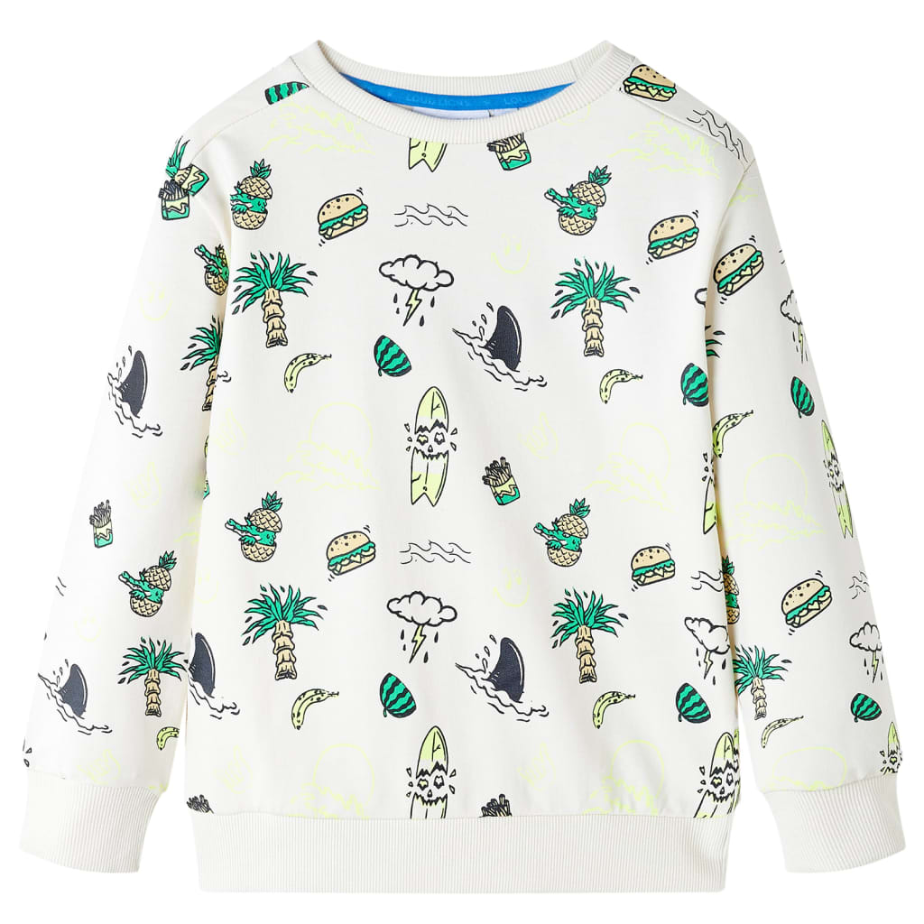Sudadera infantil color crudo suave 92 en tamaño 92 (1,5 - 2 años)/140 (9-10 años)/116 (5-6 años) y más