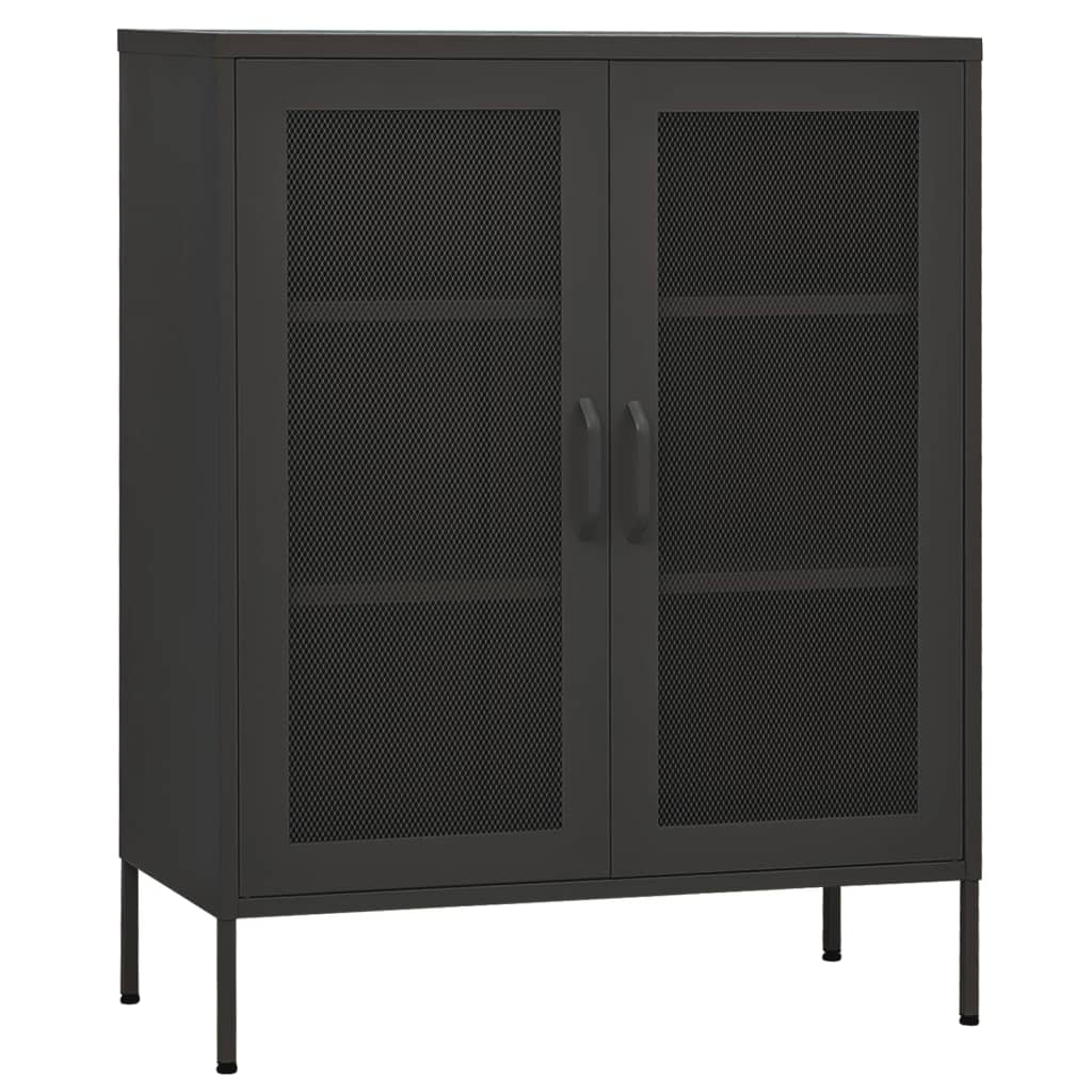 vidaXL Armario de almacenamiento acero gris antracita 80x35x101,5 cm