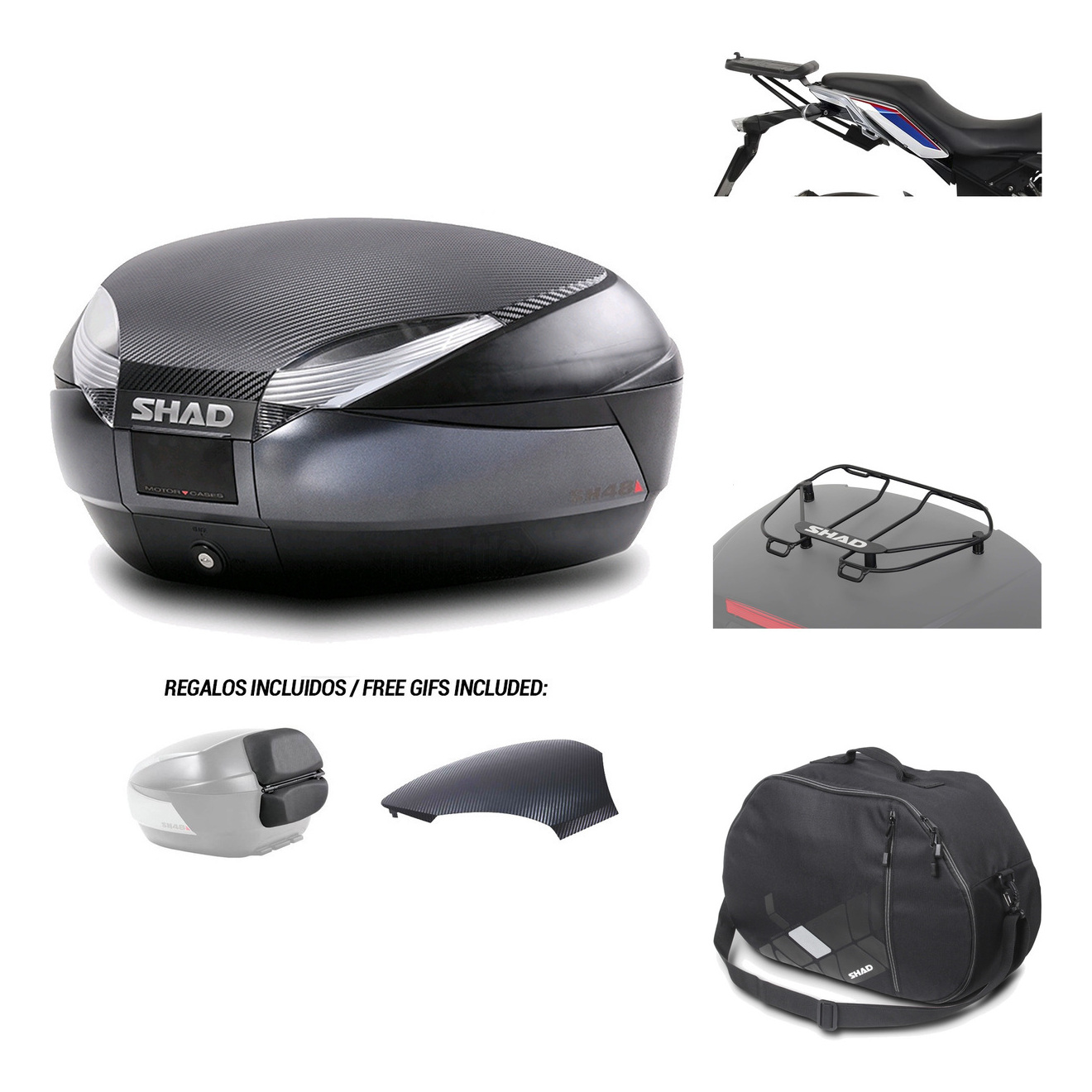 Baul Trasero + Herraje Montaje + Accesorios Sh48 KIT-181645