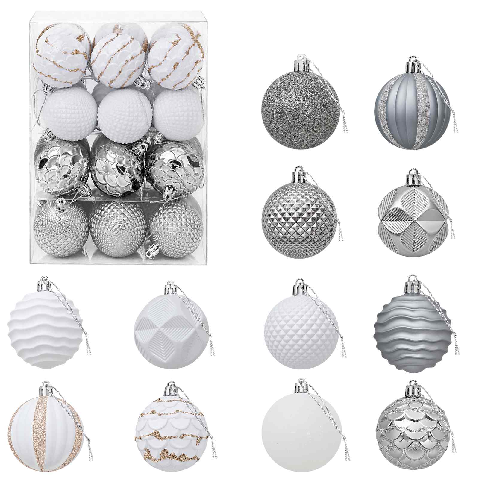 vidaXL Juego de bolas navideñas 36 uds.  6 cm Poliestireno Multicolor