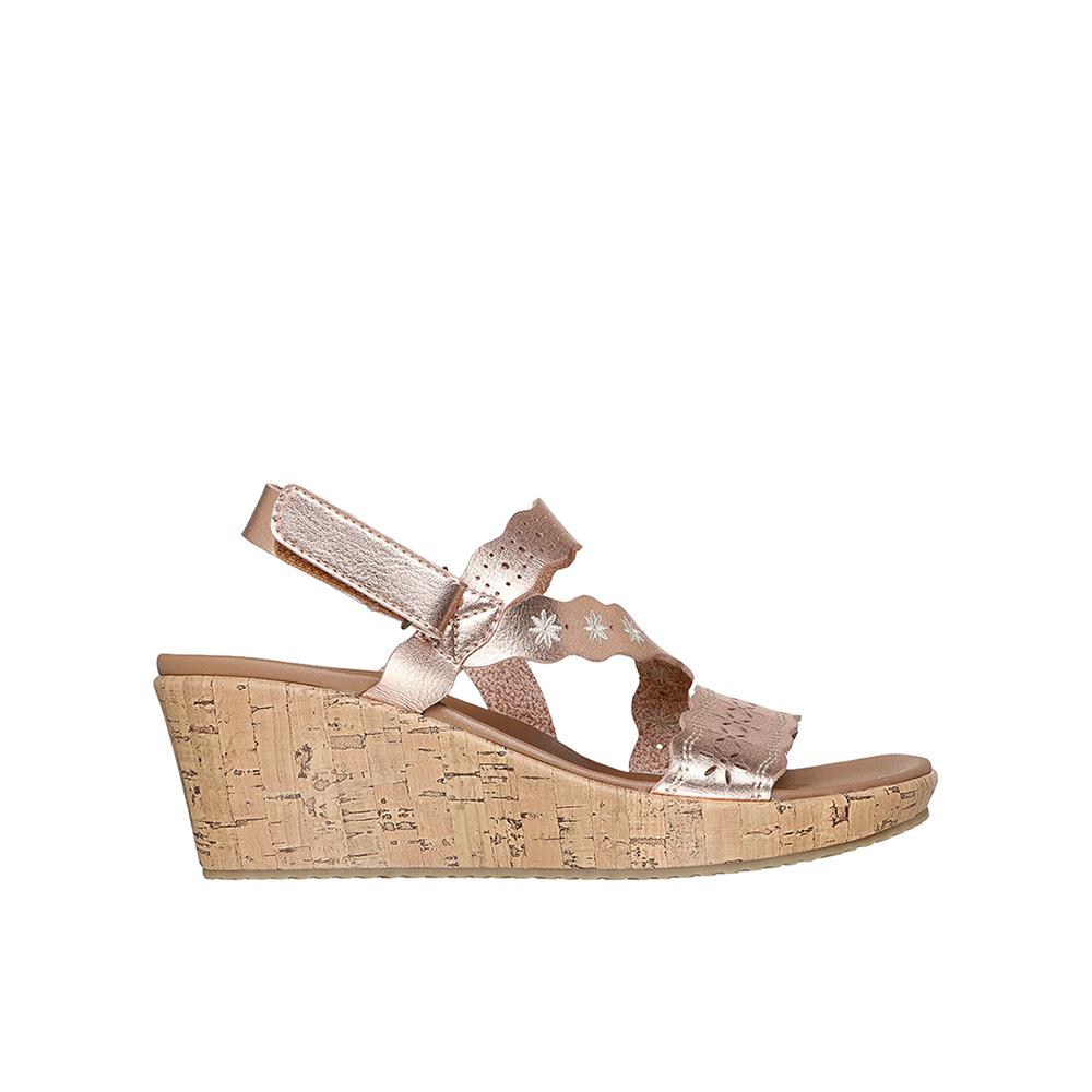 Skechers Beverlee - Cherished Aura Sandalias de cuña para mujer oro rosa en sintético 83647