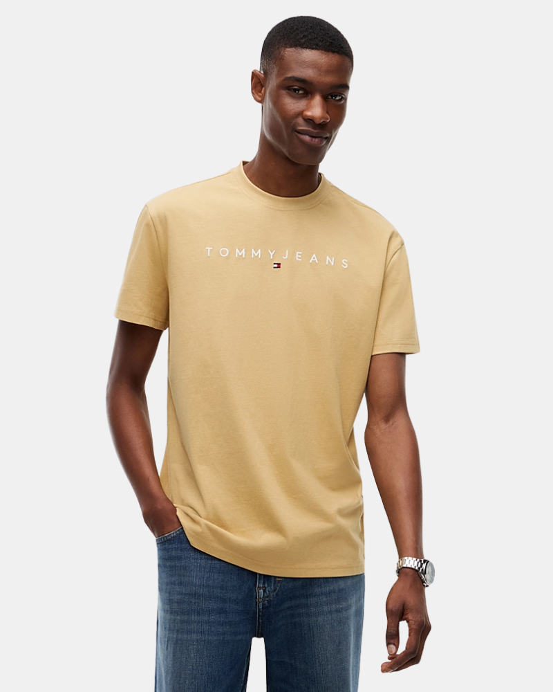 TOMMY HILFIGER DM0DM20744ACA Camisetas Manga corta Hombre Beige