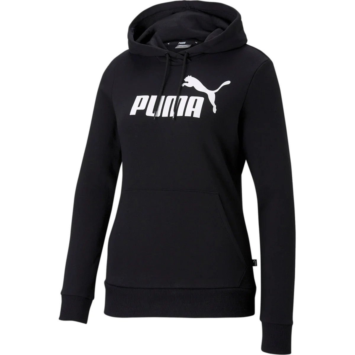 Sudadera Puma ESS Logo Hoodie Negra para Mujer - Sudadera con Capucha y Bolsillo Canguro