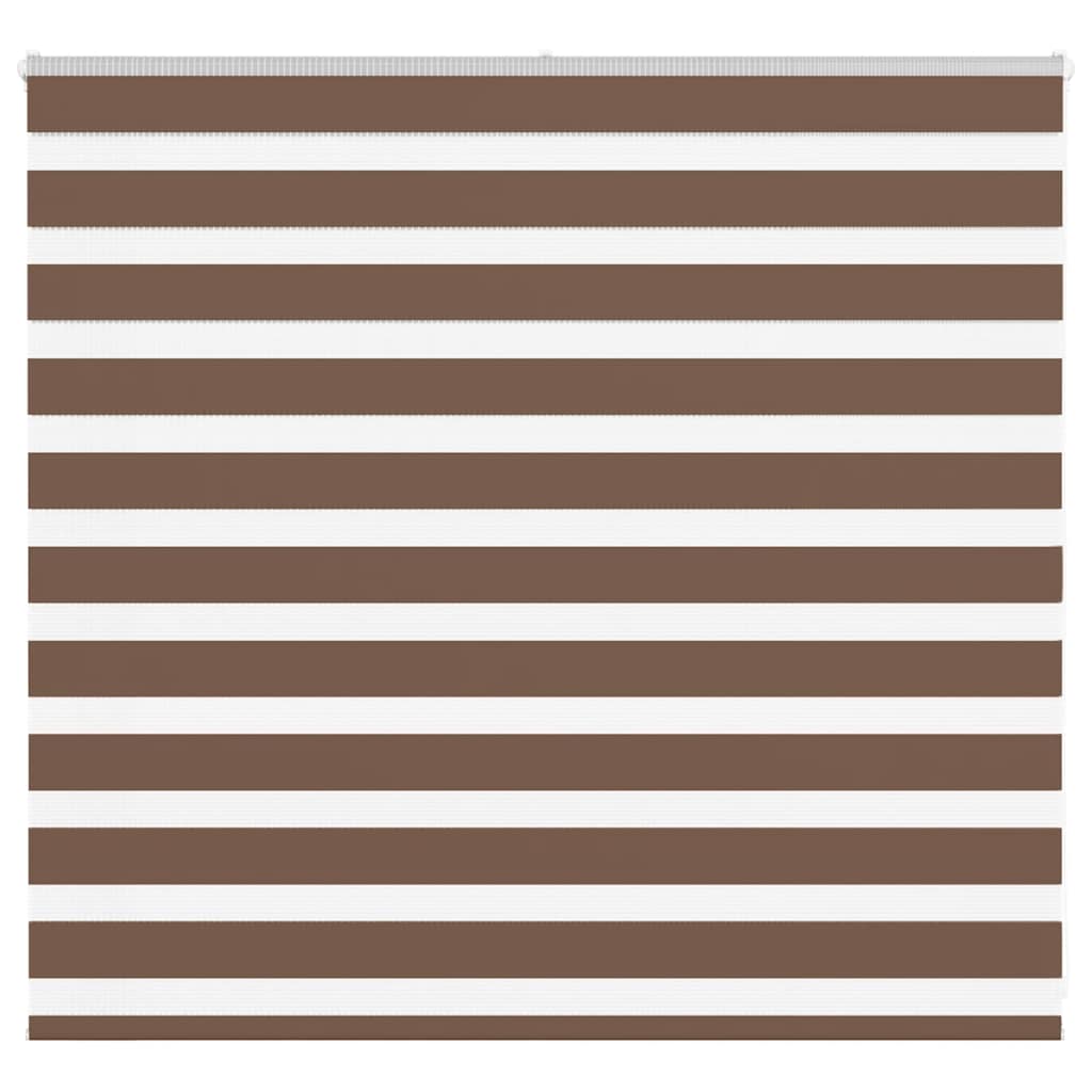 vidaXL Estor cebra marrón 165x100 cm tejido ancho 160,9 cm poliéster
