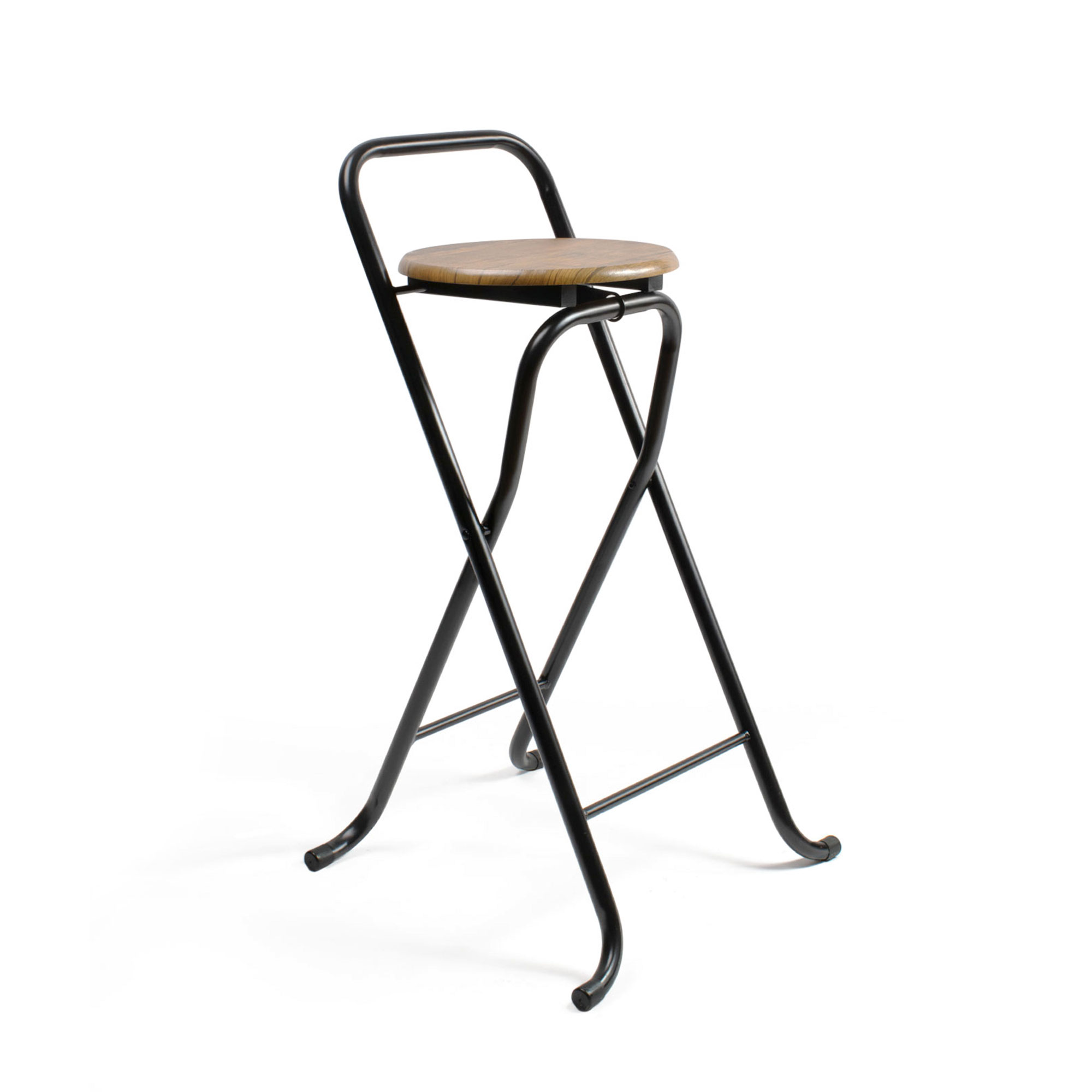 The Secret Home - Pack de 1, 2, 4 y 6 Taburetes Plegables con Respaldo de Metal y Madera - Varios Modelos - Alto 80 cm x Ancho 45 cm - Silla Plegable para Cocina y Barra