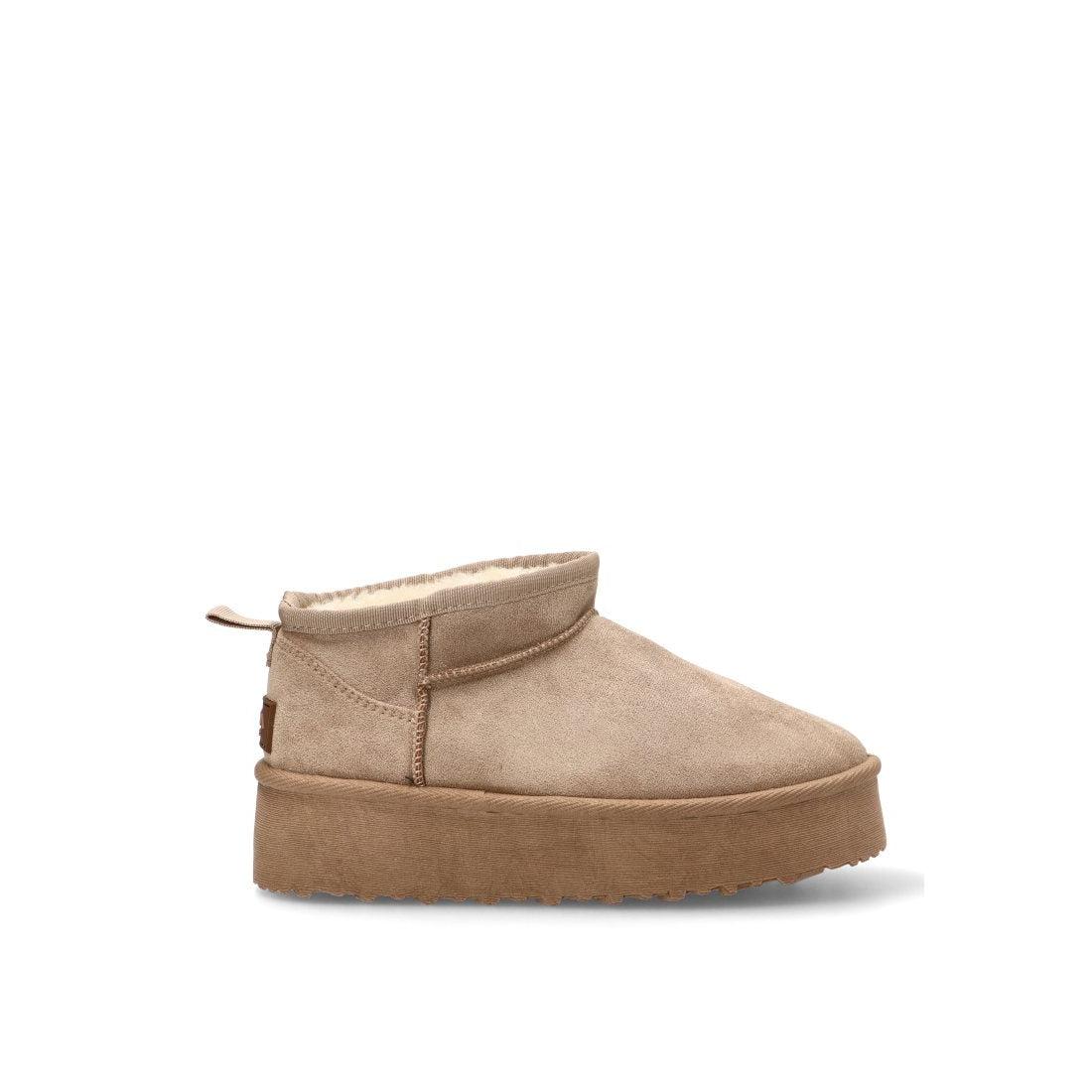 BOTIN BAJO PELO GIULIA 01  ETIKA 10912, MUJER TAUPE ETIKA