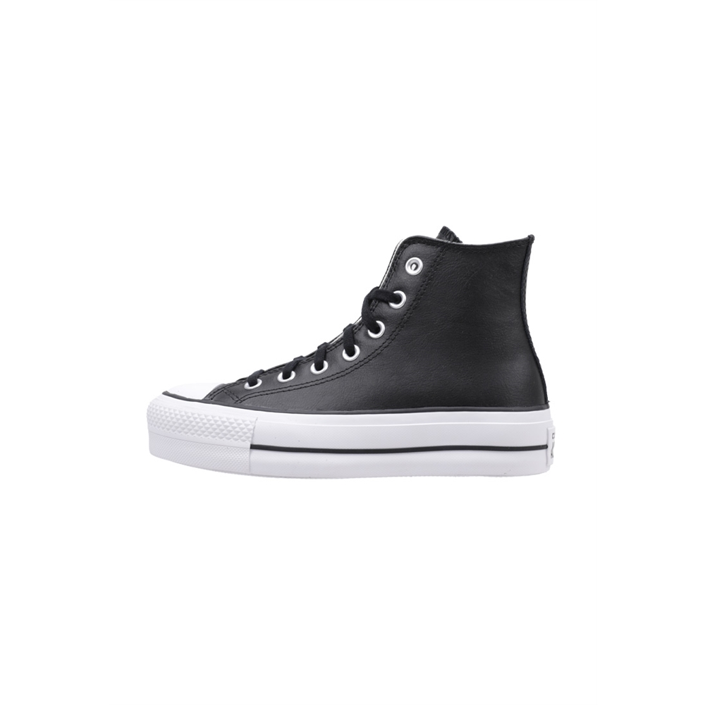 Converse Chuck Taylor All Star Platform Leather High-Top Deportivas Con Plataforma Mujer Negro