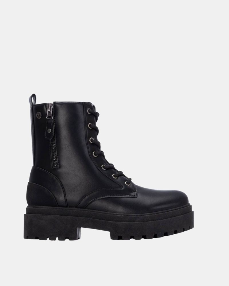 XTI 130459 Botines Militares Altas Altos Mujer Negro