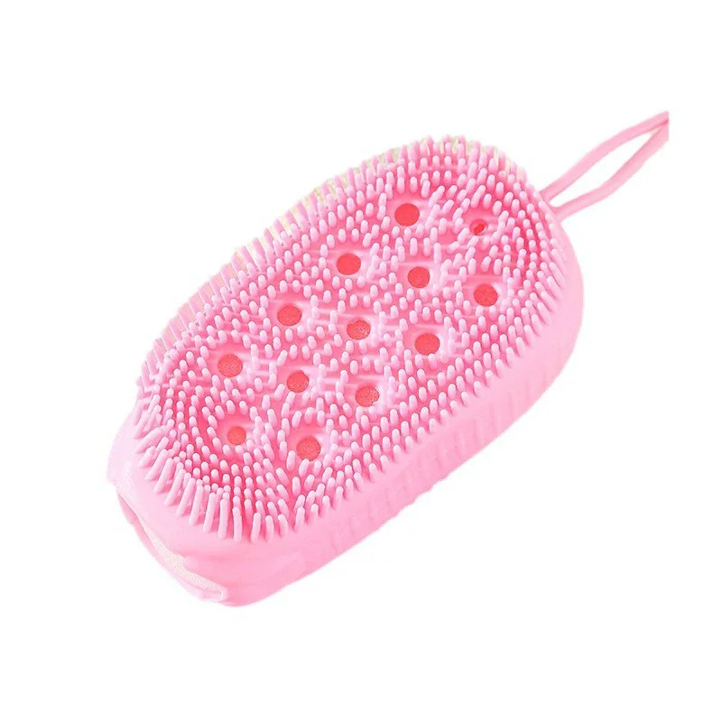 TK Esponja De Baño De Silicona Exfoliante Para Limpieza Corporal Y Masaje Accesorio De Baño Con Pincel Para Limpieza De Piel