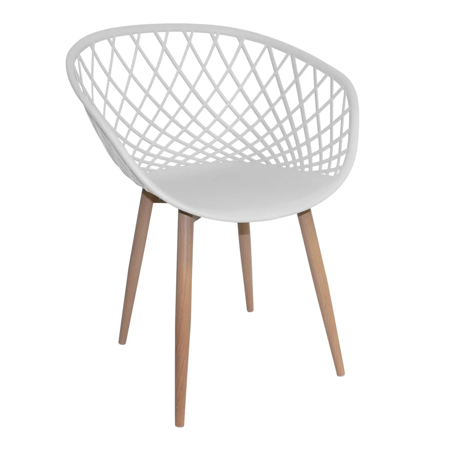 Lúzete - Silla Pickels Blanco  Polipropileno Y Metal