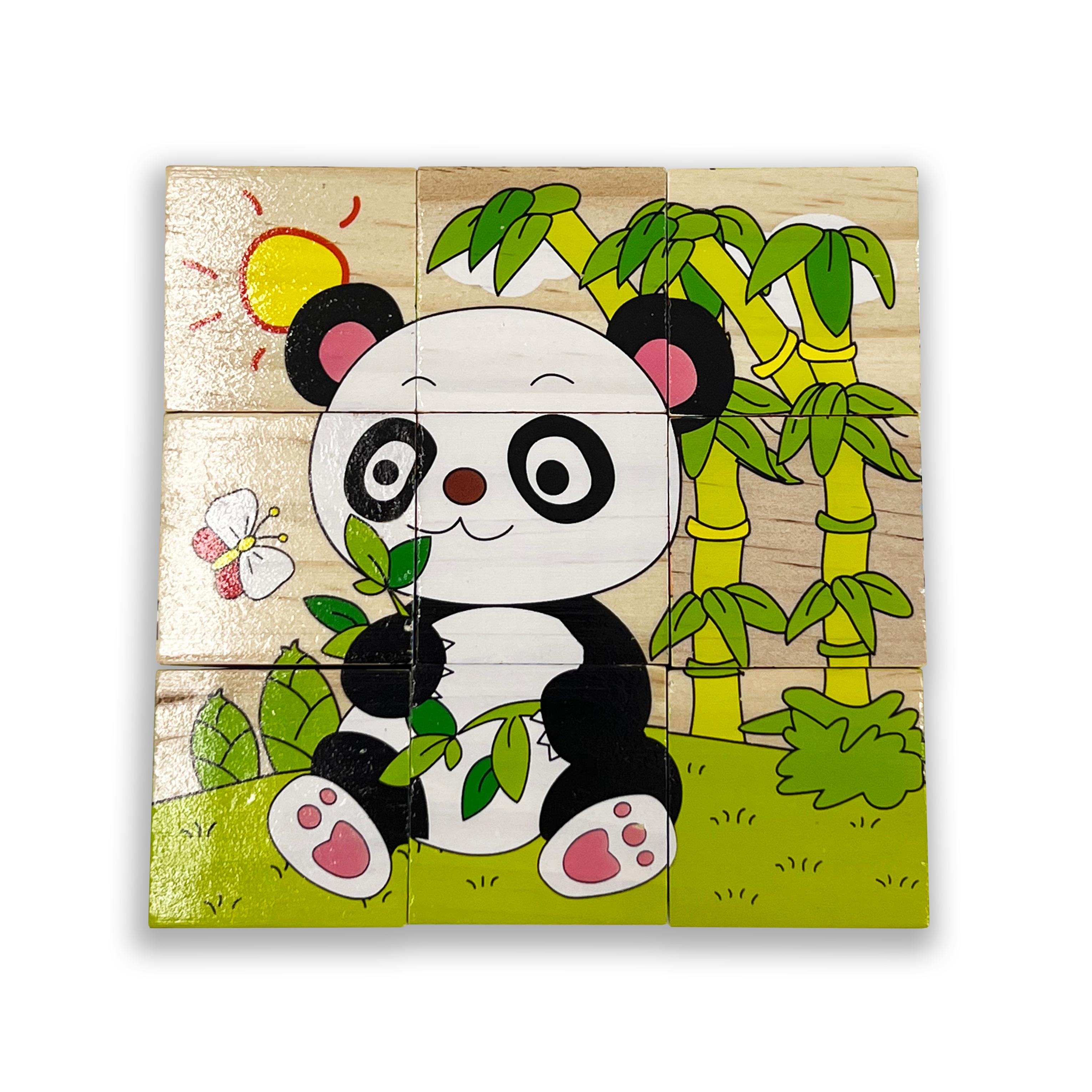 Rompecabezas Educativo de Madera para Niños – Puzzle de Cubos con Varias Imágenes, Estimula Percepción Visual, Coordinación Ojo-Mano e Imaginación (3029)