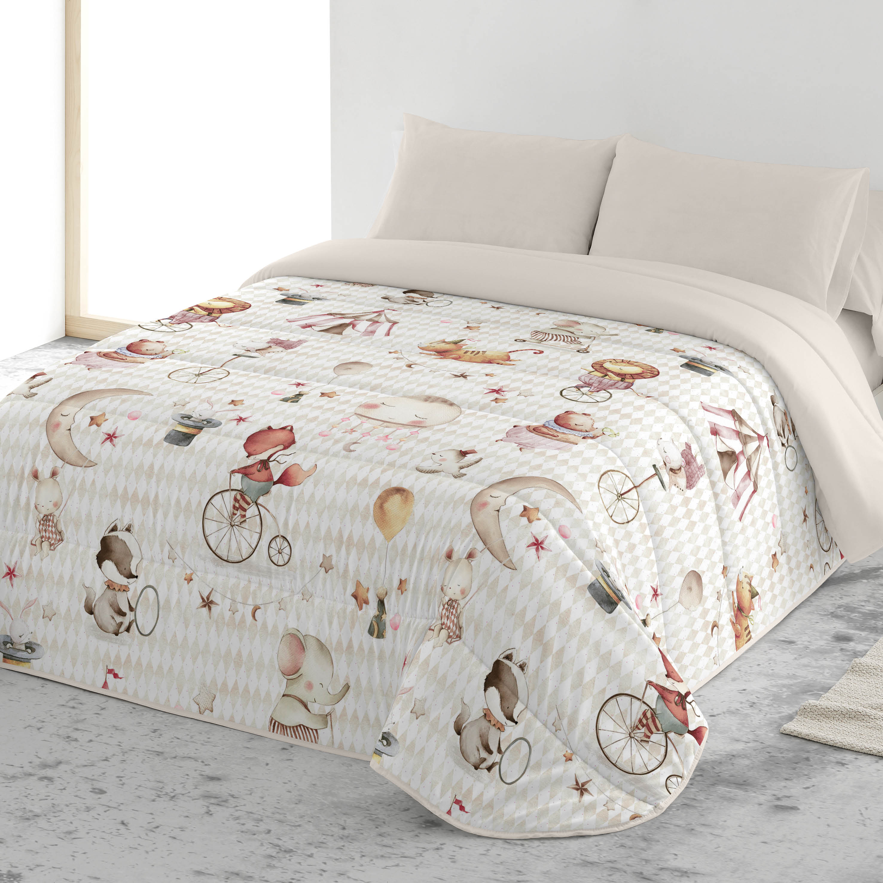 NATURALS - Edredón Nórdico Estampado Infantil - 100% Microfibra - Acolchado de Gran Confort y Extrasuave - Gramaje 300 Gramos con Tacto Pluma - 7 Modelos diferentes - Modelos Infantiles - Camas 90/105 cm