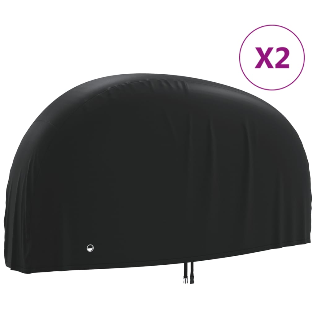 vidaXL Cubiertas para Bicicletas Fundas Impermeables (2 unidades) Tela Oxford 190T Dimensiones 200 x 70 x 110 cm, 200 x 85 x 110 cm