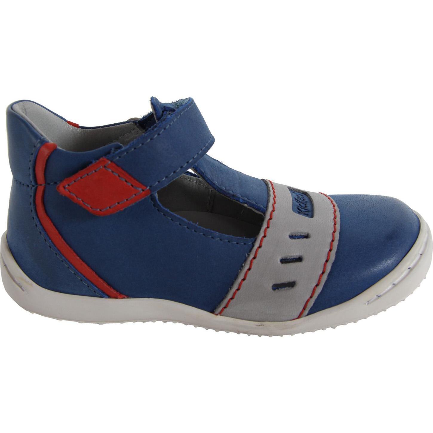 Kickers boy's shoes 413491 -10 greg bleu rouge