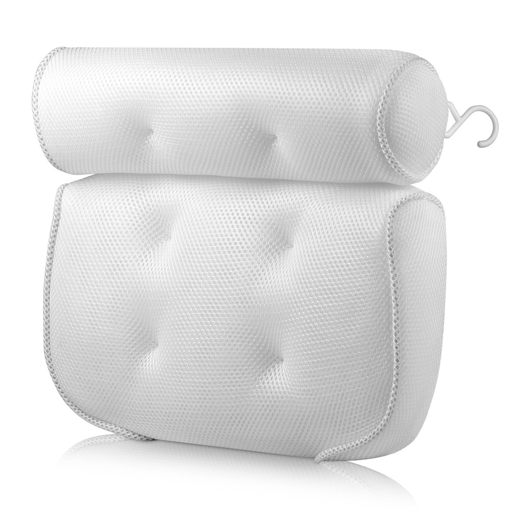 Almohada de Spa Malla 3D Transpirable Ventosas Antideslizante